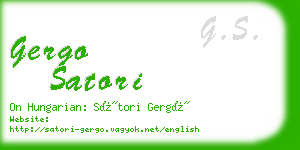 gergo satori business card